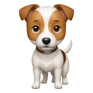 a white jack russell cross sticker