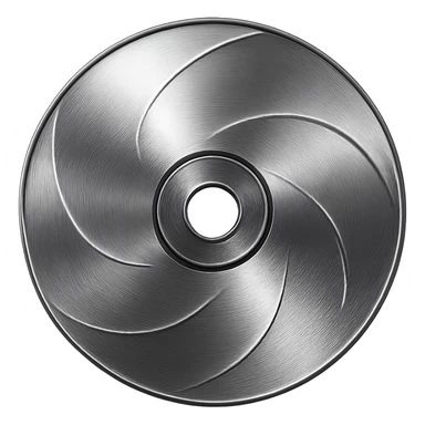 A minimalist CD disc with abstract pattern, glowing effect, purple color sticker