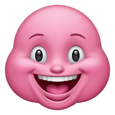 Pink laughing emojii sticker