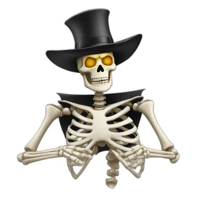 happy large Halloween skeleton sticker