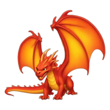 Dragon with fire sticker