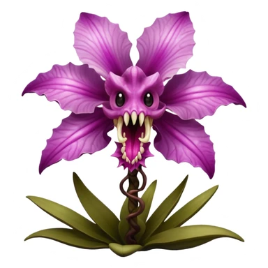 demogoron creature with natural and orchid like characteristics sticker