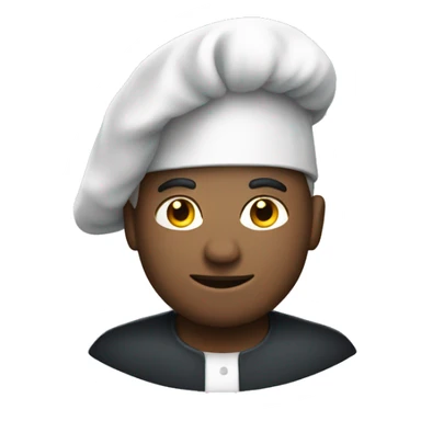 Saute emoji with dark colour sticker
