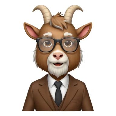 Goat with glasses sticker