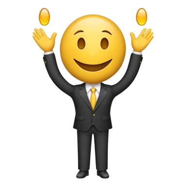 emoji smiley face with suit sticker