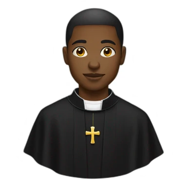 young black priest sticker