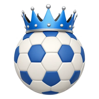 Soccer ball with blue crown  sticker