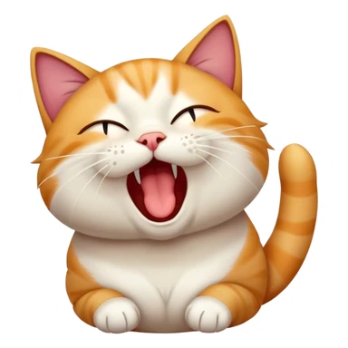 cat being nonchalant and yawning sticker