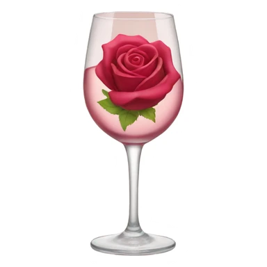 rose wine glass sticker