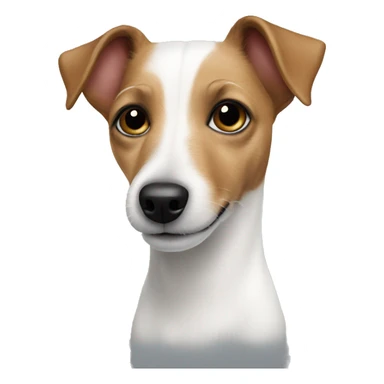 white Jack Russell  sticker