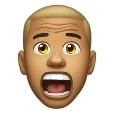 chris brown head scared sticker