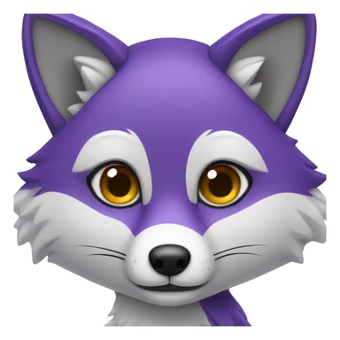 Purple fox sticker