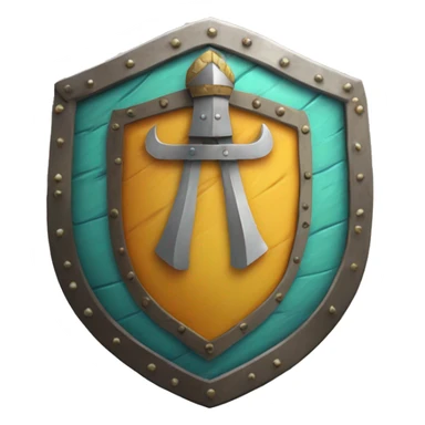 viking shield for a shield maiden with a crown on it that is colorful sticker