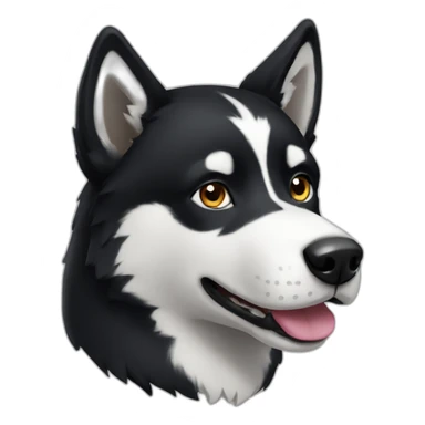 Black husky sticker