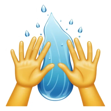 Fingers in water sticker