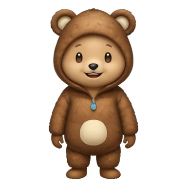 Mushroom dressed in a bear sticker