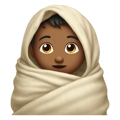 new  born indian baby boy wrapped in blanket sticker