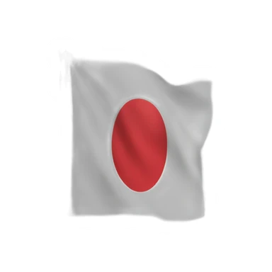 Japan flag on pole sticker