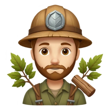 forest carpenter portrait, head and shoulders only, natural wooden accessories, leaf details, earthy tones, nature-crafted vibe, 3D cartoon, mobile game icon style, clean background, no text, no watermark
 sticker