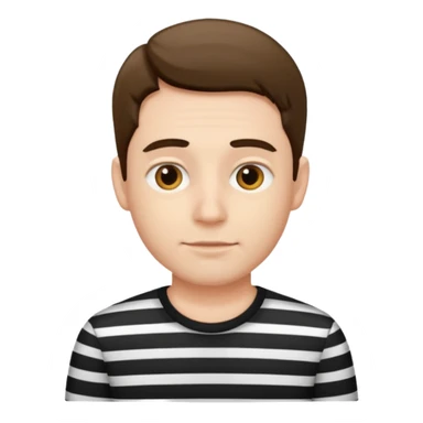 Man with black Striped Shirt not t shirt sticker