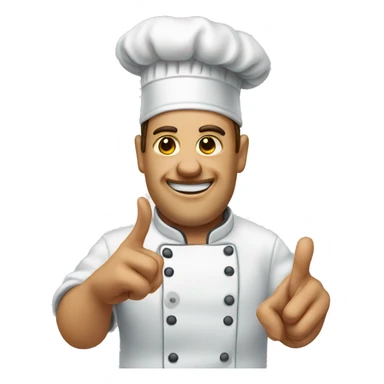 pinched finger chef sticker