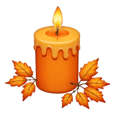 Candle autumn sticker