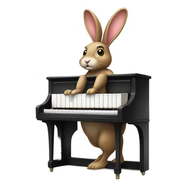 play piano rabbit sticker