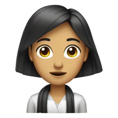 Mujer con flequillo sticker