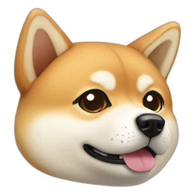 really cute shiba inu head sticker