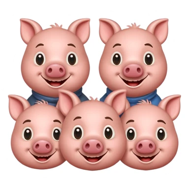 three little pigs and big bad wolf sticker