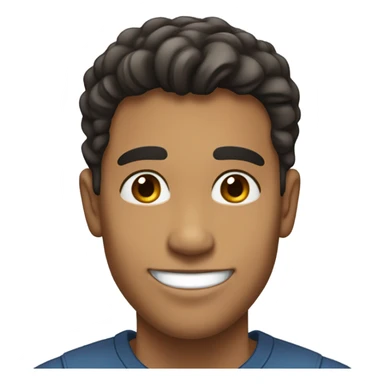 Tall Hispanic young man smiling with light brown skins and dark hair and a little bigger sticker