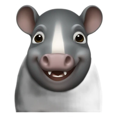 tapir thumbs wink sticker