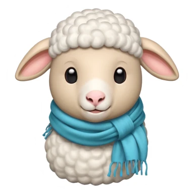 sheep with scarf sticker