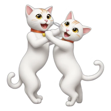 Couple of cats dancing tango sticker