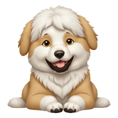 Great Pyrenees Belly Rub Emoji sticker