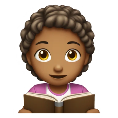 Little girl reading bible sticker