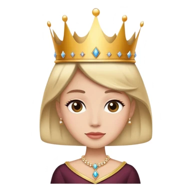 person in elegant attire attending a royal ball, with a crown and ballroom background sticker