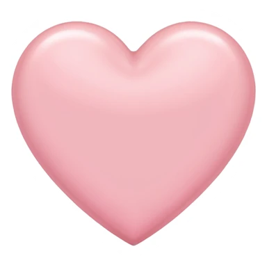 light pink heart, classic shape, soft shine sticker