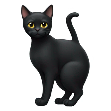 Black cat with missing front leg sticker