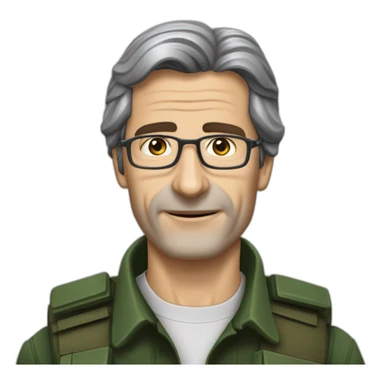 jean-luc melanchon habille en terroriste du hamas sticker