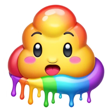 rainbow puke sticker