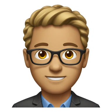 a journalist without glasses normal skin  sticker