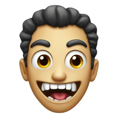 Evil face plus wacky face  sticker