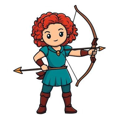 Merida from Brave, Disney sticker