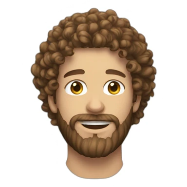 Cameron hardin curly hair and beard sticker