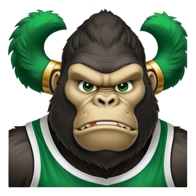 king kong wearing celtics jersey  sticker