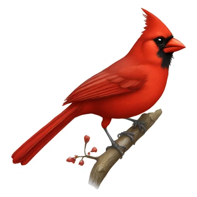 Red cardinal bird sticker