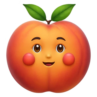 Peach sticker