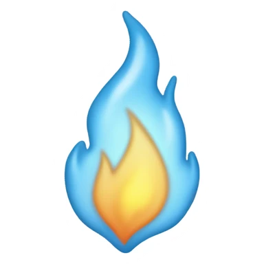 light blue flame sticker