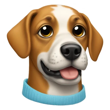 Dog wearing a ski mask sticker